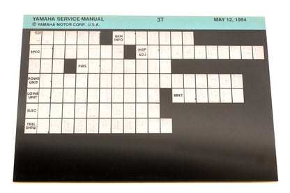 OEM Yamaha XM006-32 1994 3T Service Manual Microfiche