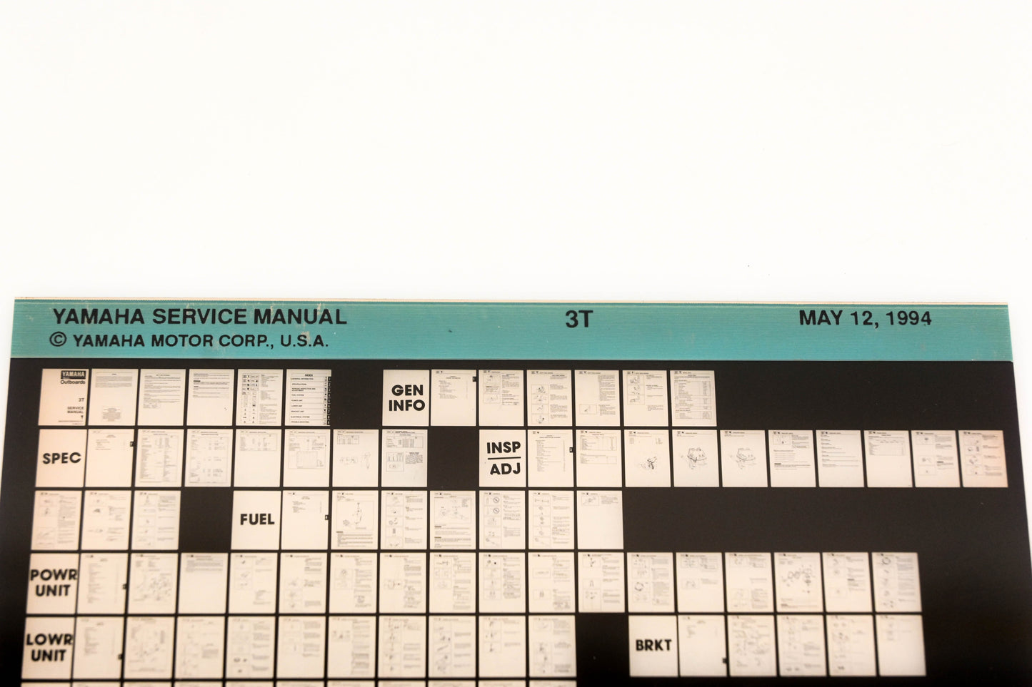 OEM Yamaha XM006-32 1994 3T Service Manual Microfiche
