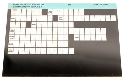 OEM Yamaha XM006-33 1995 3U Service Manual Microfiche