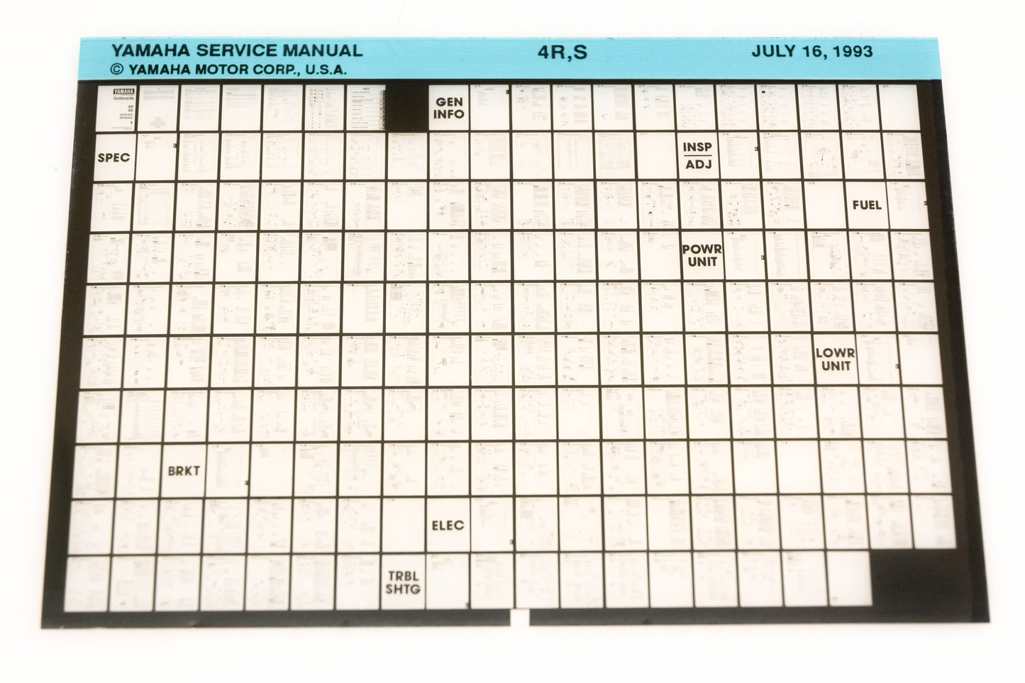 OEM Yamaha XM006-35 1993 4R,S Service Manual Microfiche