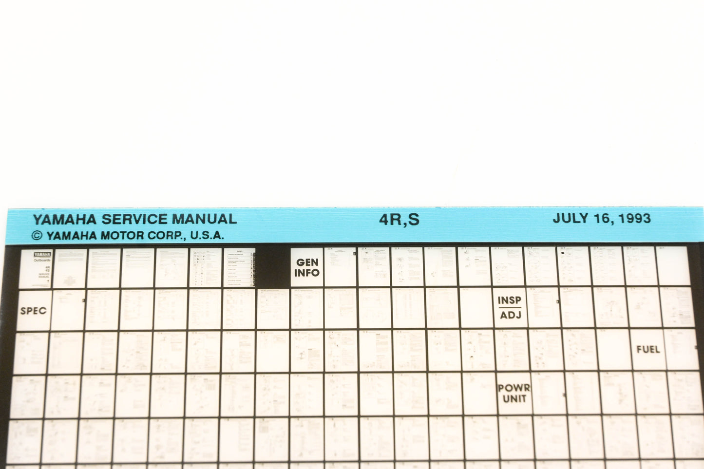 OEM Yamaha XM006-35 1993 4R,S Service Manual Microfiche