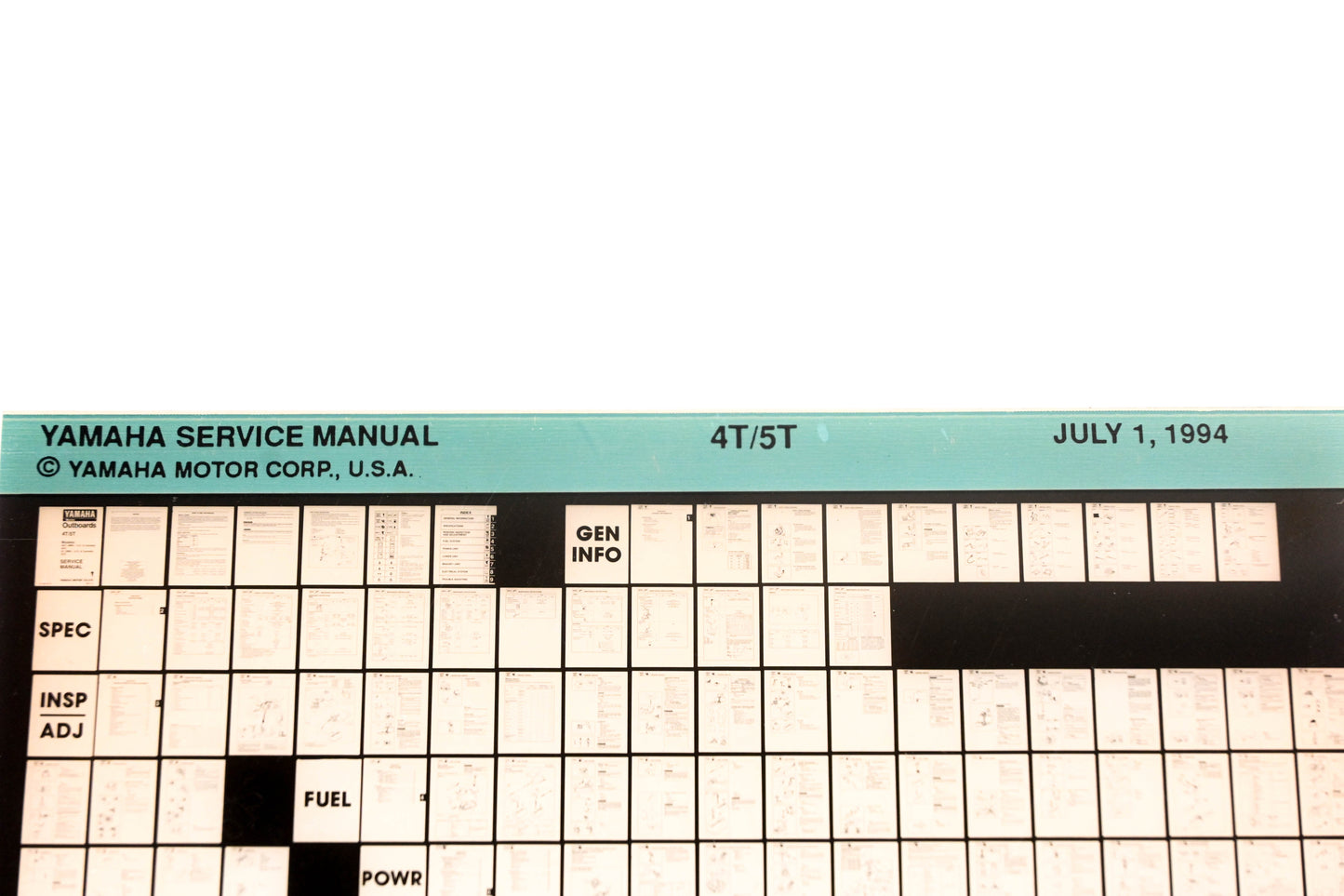 OEM Yamaha XM006-36 1994 4T/5T Service Manual Microfiche
