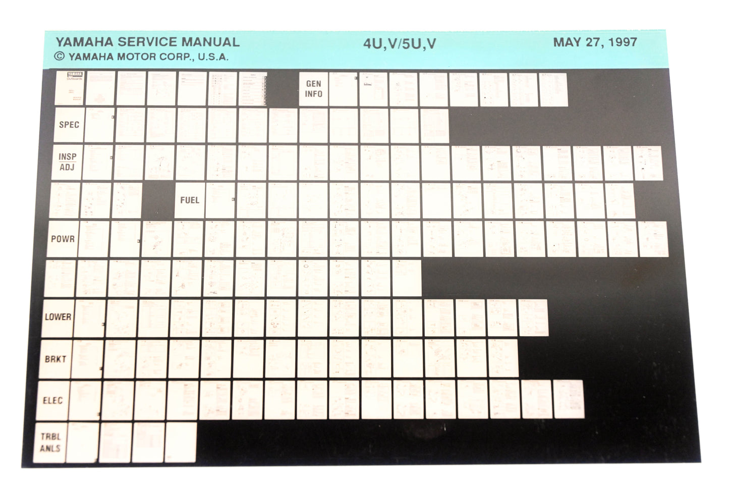 OEM Yamaha XM006-37 1997 4U,V/5U,V Service Manual Microfiche
