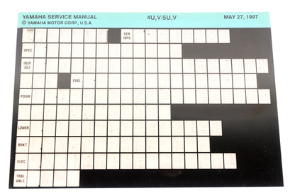 OEM Yamaha XM006-37 1997 4U,V/5U,V Service Manual Microfiche