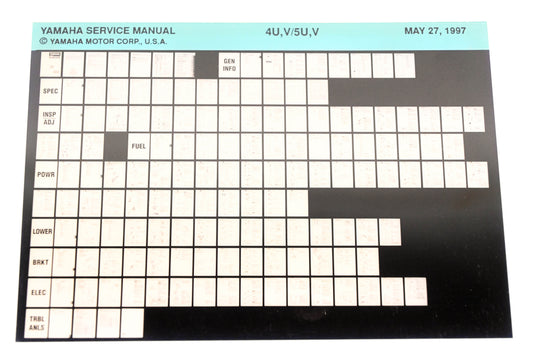 OEM Yamaha XM006-37 1997 4U,V/5U,V Service Manual Microfiche