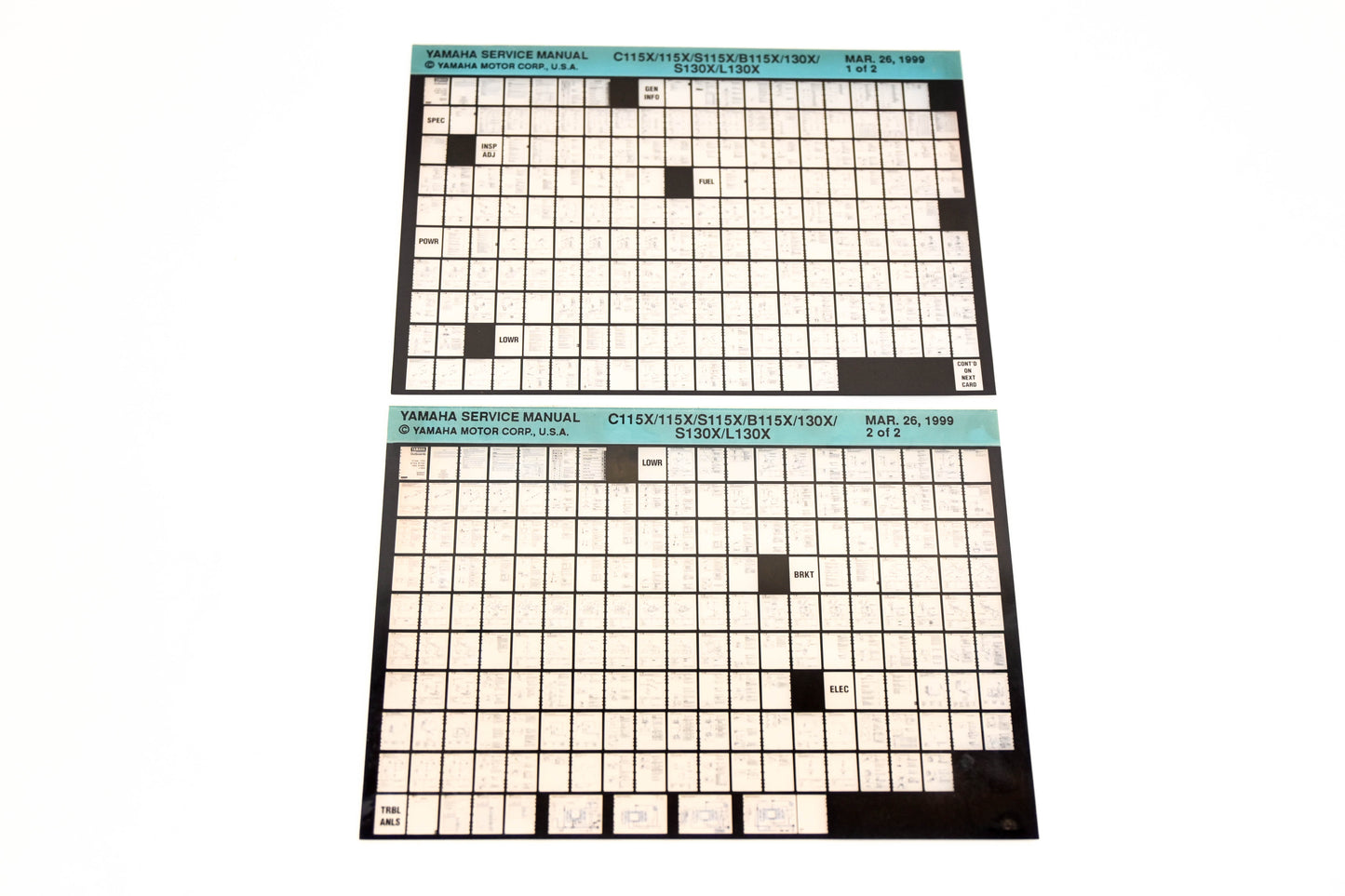OEM Yamaha XM006-38 1999 C115X/115X/S115X/N115X/130X/S130X/L130X Manual Microfiche Lot