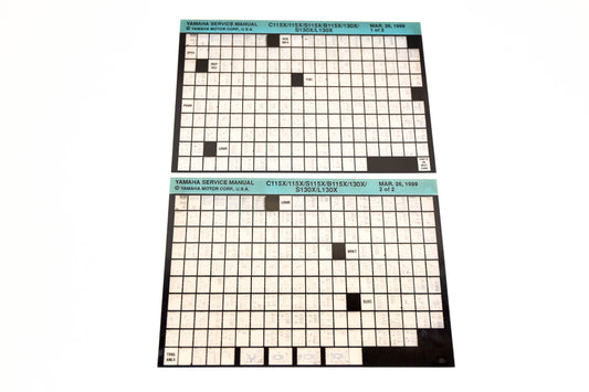 OEM Yamaha XM006-38 1999 C115X/115X/S115X/N115X/130X/S130X/L130X Manual Microfiche Lot