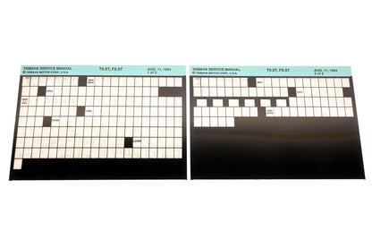 OEM Yamaha XM006-39 1994 T9.9T, F9.9T Service Manual Microfiche Lot
