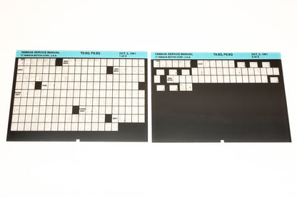 OEM Yamaha XM006-40 1991 T9.9Q, F9.9Q Service Manual Microfiche Lot