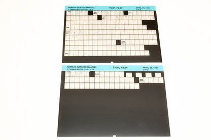 OEM Yamaha XM006-41 1991 T9.9P, F9.9P Service Manual Microfiche Lot