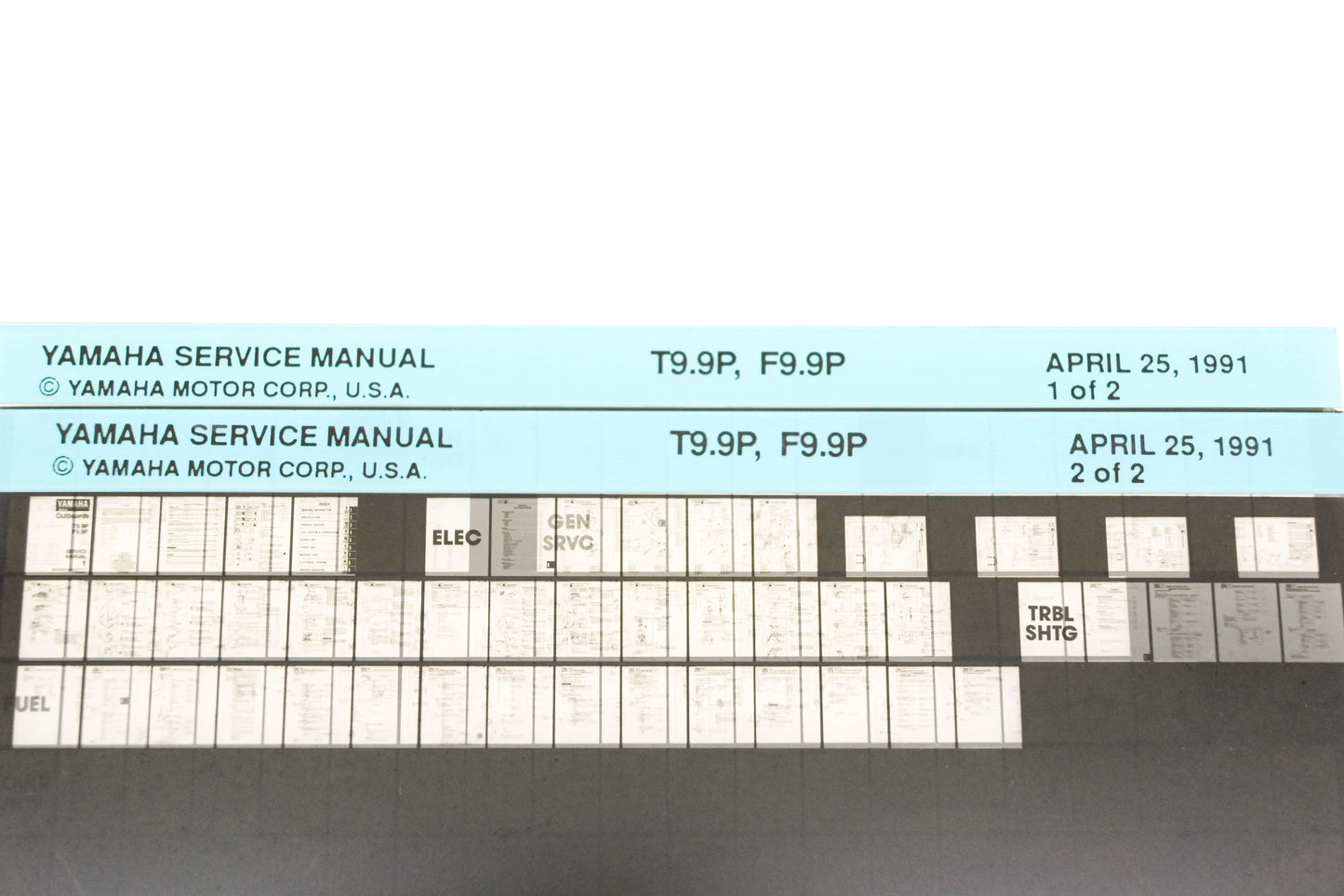 OEM Yamaha XM006-41 1991 T9.9P, F9.9P Service Manual Microfiche Lot
