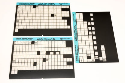OEM Yamaha XM006-42 FT9.9K,J,H,G,F,D, T9.9P/F9.9K Supplemental, J,H,G,F,D, P Manual Microfiche Lot