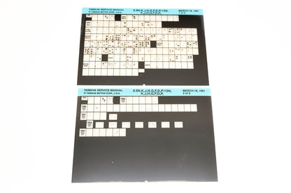 OEM Yamaha XM006-43 9.9N,K,J,H,G,F,D,P/15N,K,J,H,G,F,D,P Manual Microfiche Lot