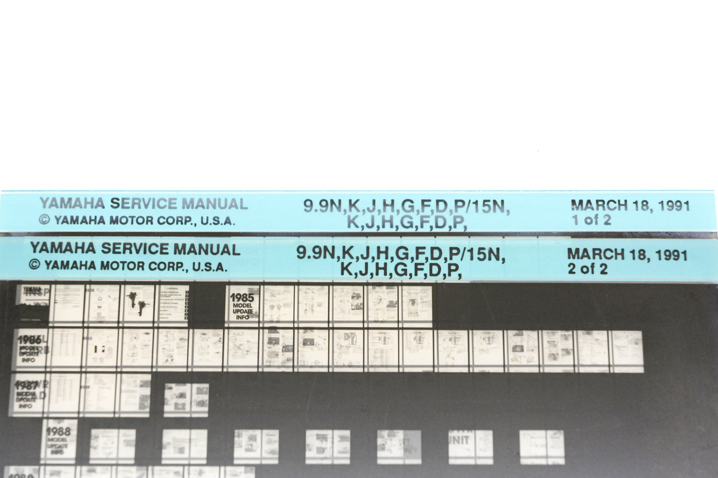 OEM Yamaha XM006-43 9.9N,K,J,H,G,F,D,P/15N,K,J,H,G,F,D,P Manual Microfiche Lot