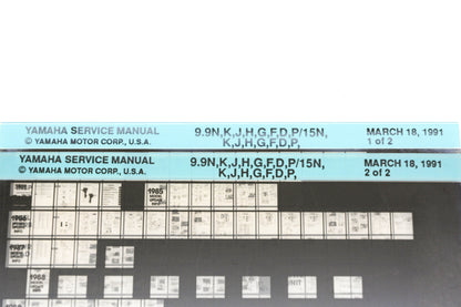 OEM Yamaha XM006-43 9.9N,K,J,H,G,F,D,P/15N,K,J,H,G,F,D,P Manual Microfiche Lot