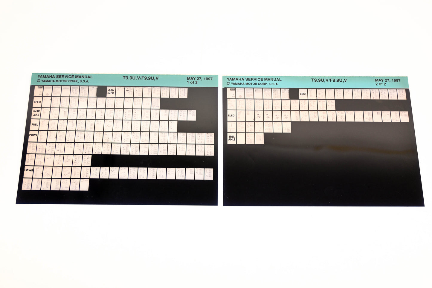 OEM Yamaha XM006-45 1997 T9.9U, V/F9.9U, V Service Manual Microfiche Lot