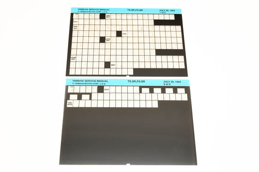 OEM Yamaha XM006-46 1992 T9.9R, F9.9R Service Manual Microfiche Lot