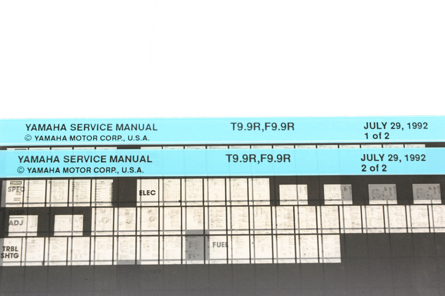 OEM Yamaha XM006-46 1992 T9.9R, F9.9R Service Manual Microfiche Lot