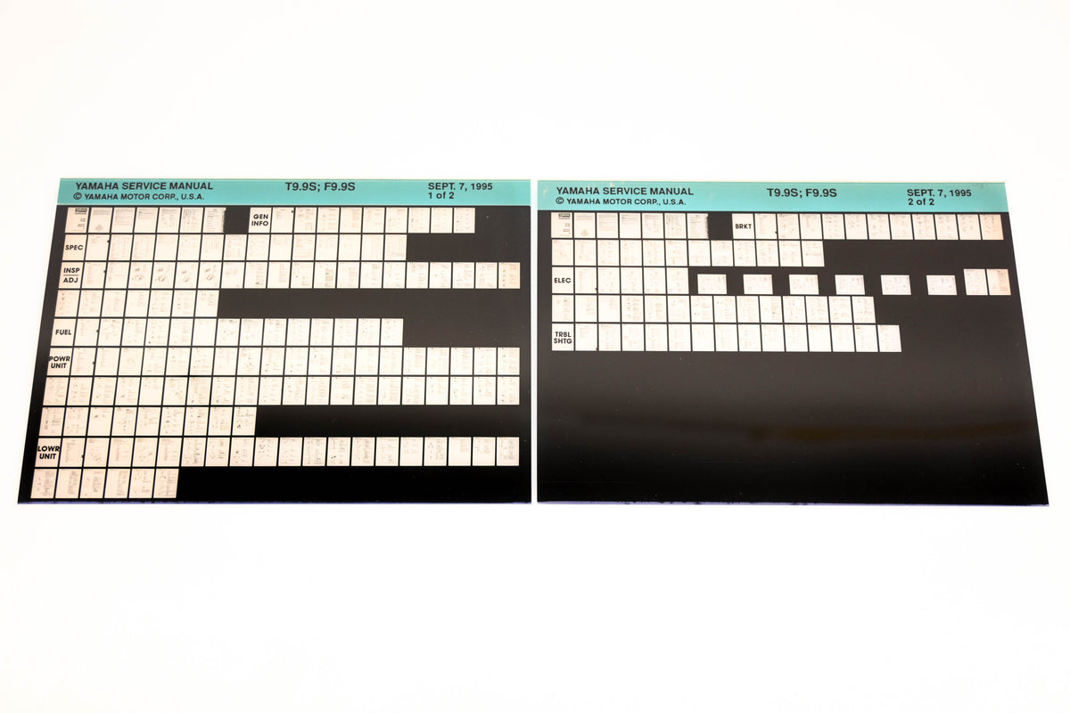 OEM Yamaha XM006-47 1995 T9.9S, F9.9S Service Manual Microfiche Lot
