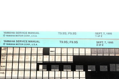 OEM Yamaha XM006-47 1995 T9.9S, F9.9S Service Manual Microfiche Lot
