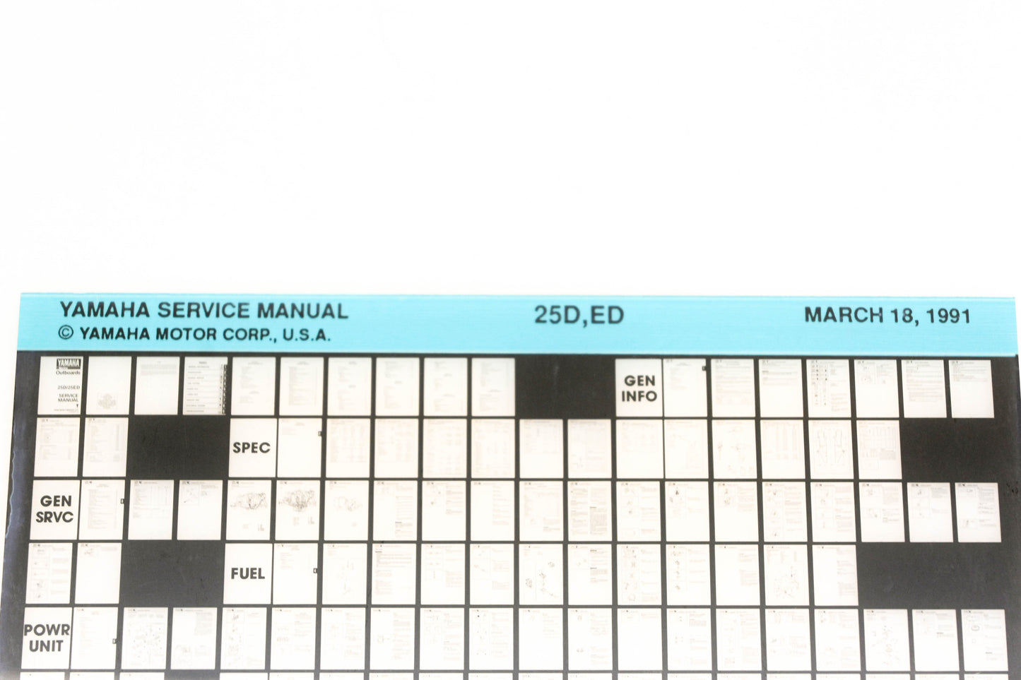 OEM Yamaha XM006-49 1991 25D,ED Service Manual Microfiche