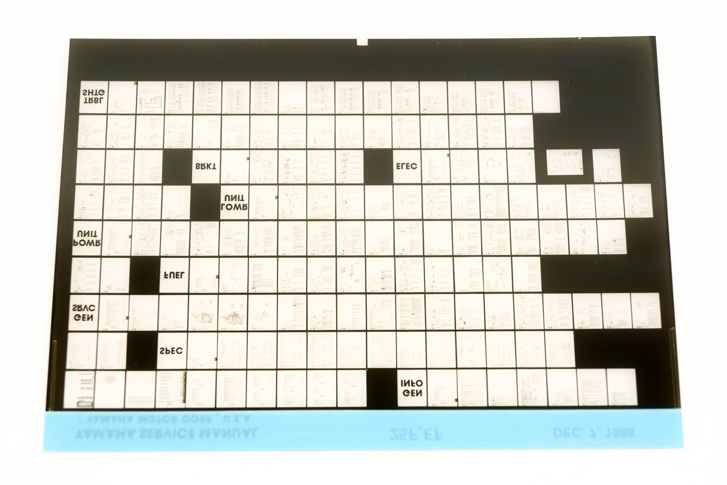 OEM Yamaha XM006-51 1988 25F,EF Service Manual Microfiche