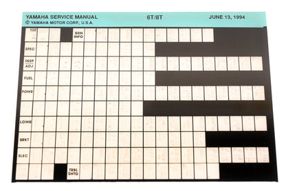 OEM Yamaha XM006-55 1994 6T/8T Service Manual Microfiche