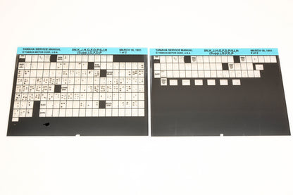 OEM Yamaha XM006-57 1991 8N,K,J,H,G,F,D,P/6J,H Supplemental G,F,D,P Microfiche Lot