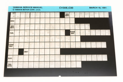 OEM Yamaha XM006-58 1991 CV30E, C30 Service Manual Microfiche
