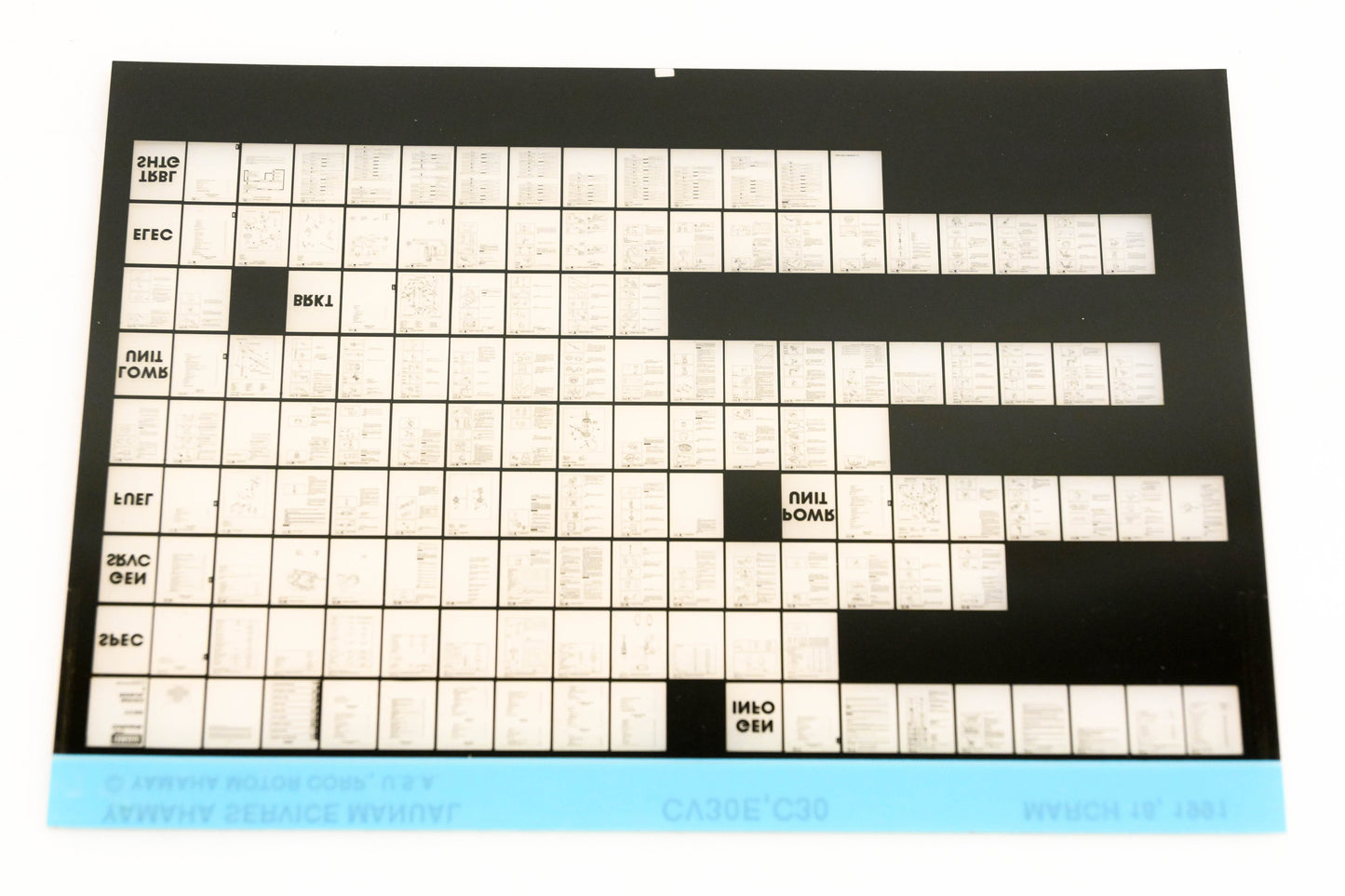 OEM Yamaha XM006-58 1991 CV30E, C30 Service Manual Microfiche
