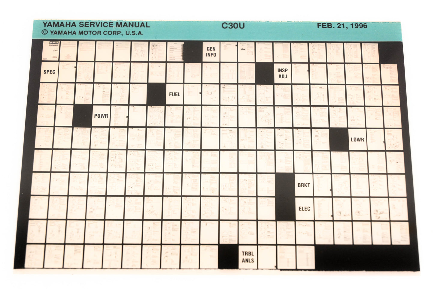 OEM Yamaha XM006-60 1996 C30U Service Manual Microfiche