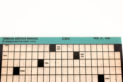 OEM Yamaha XM006-60 1996 C30U Service Manual Microfiche