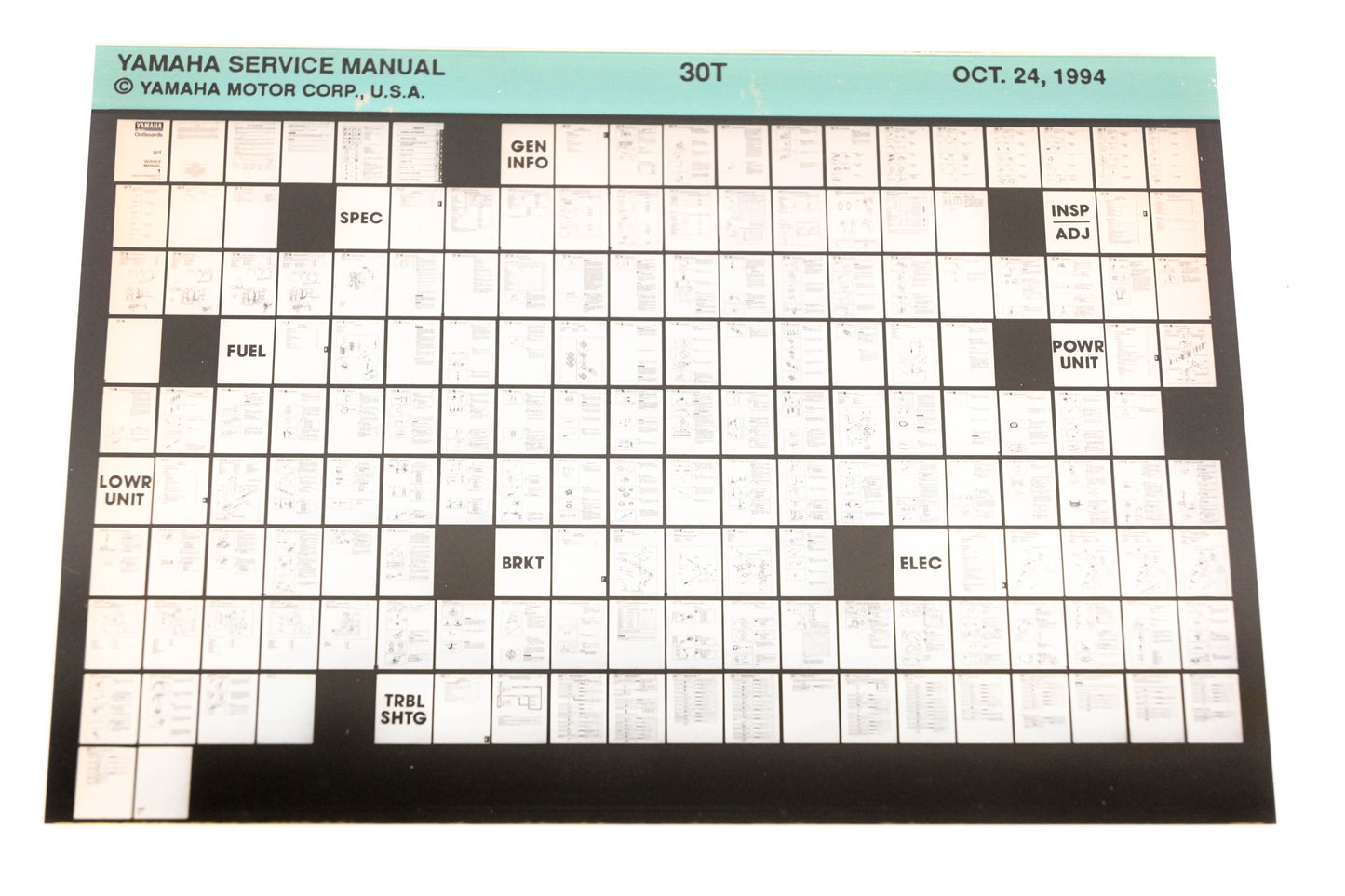 OEM Yamaha XM006-61 1994 30T Service Manual Microfiche
