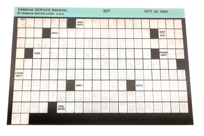 OEM Yamaha XM006-61 1994 30T Service Manual Microfiche
