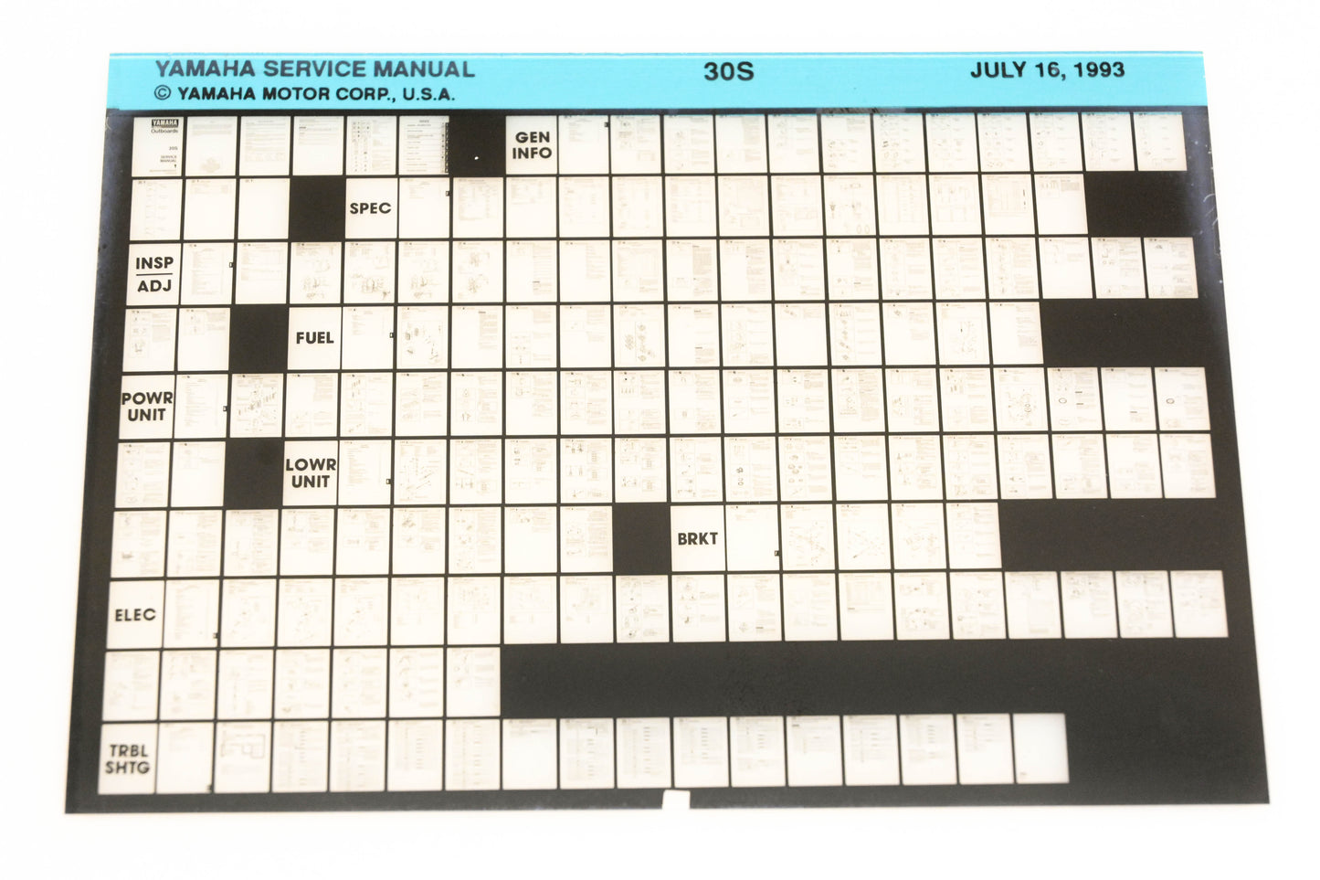OEM Yamaha XM006-62 1993 30S Service Manual Microfiche