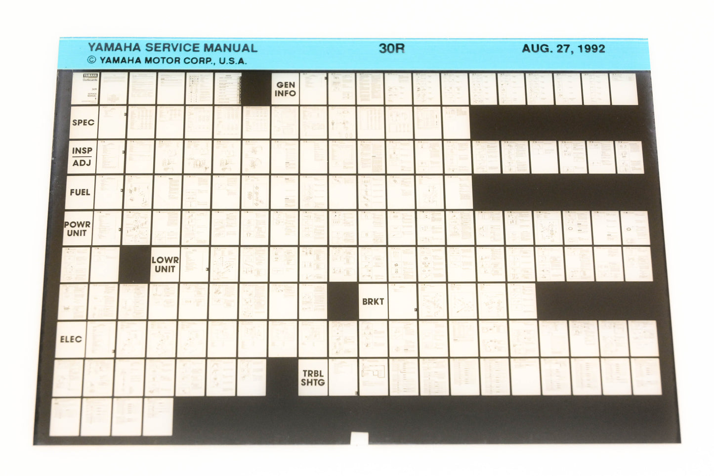 OEM Yamaha XM006-63 1992 30R Service Manual Microfiche