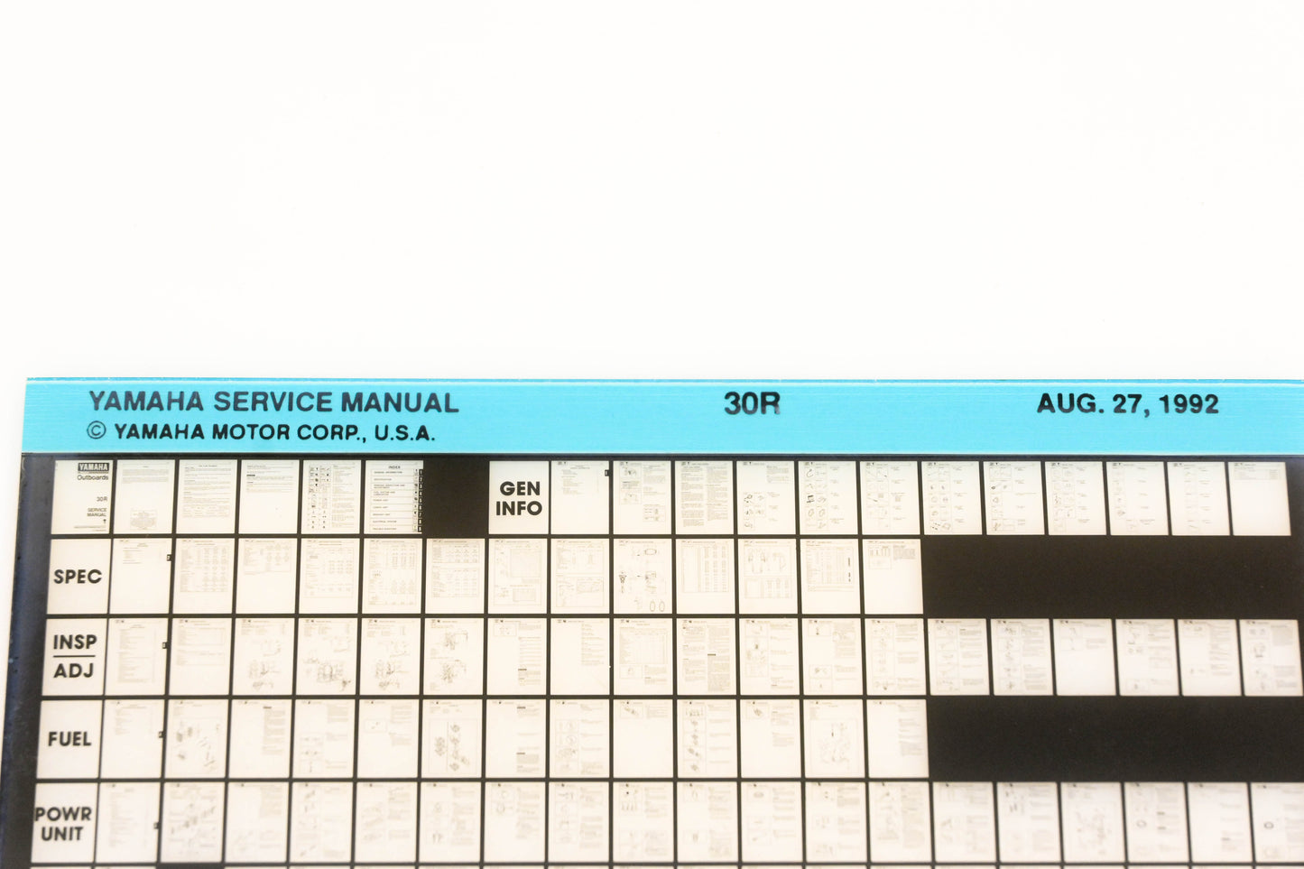 OEM Yamaha XM006-63 1992 30R Service Manual Microfiche