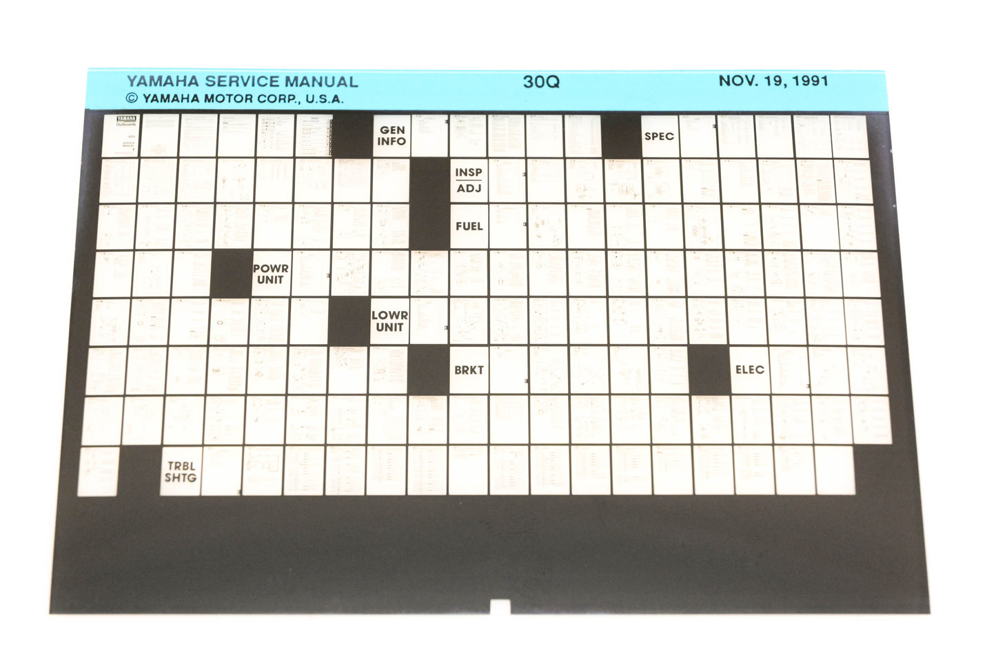 OEM Yamaha XM006-64 1991 30Q Service Manual Microfiche