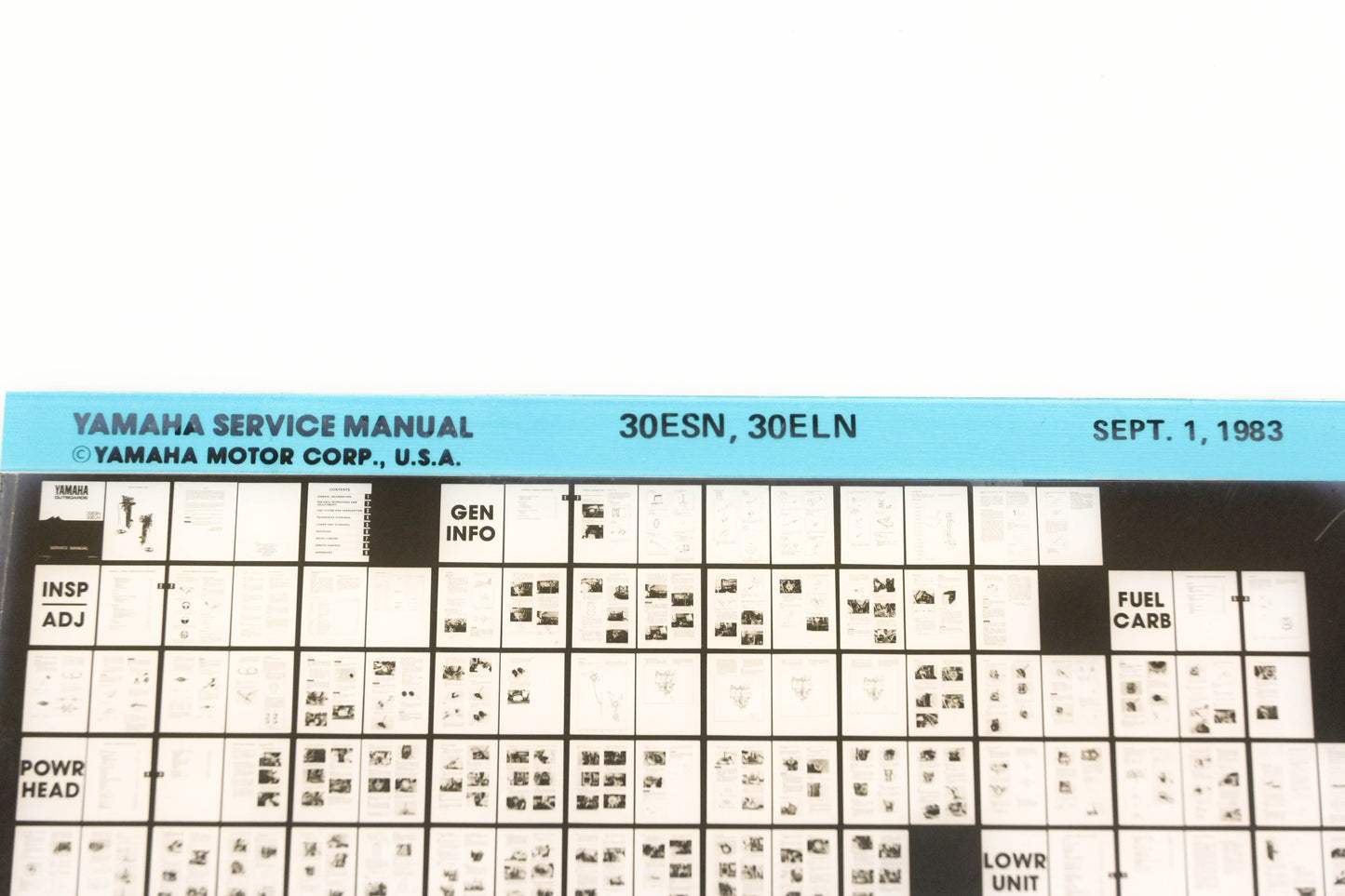 OEM Yamaha XM006-65 1983 30ESN, 30ELN Service Manual Microfiche