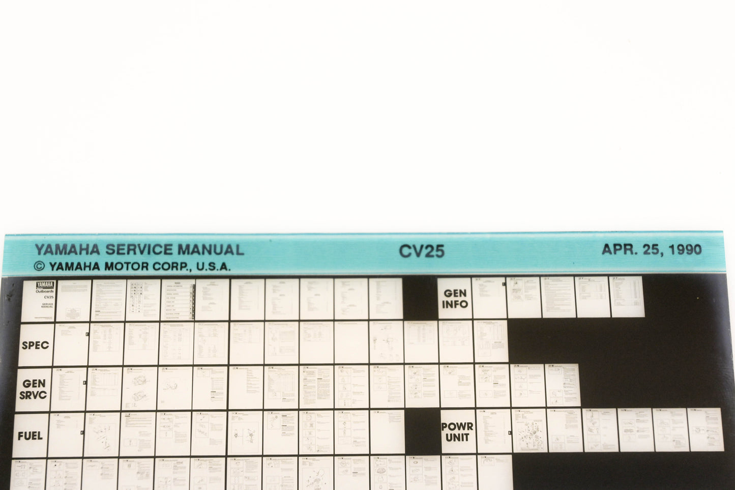 OEM Yamaha XM006-66 1990 CV25 Service Manual Microfiche