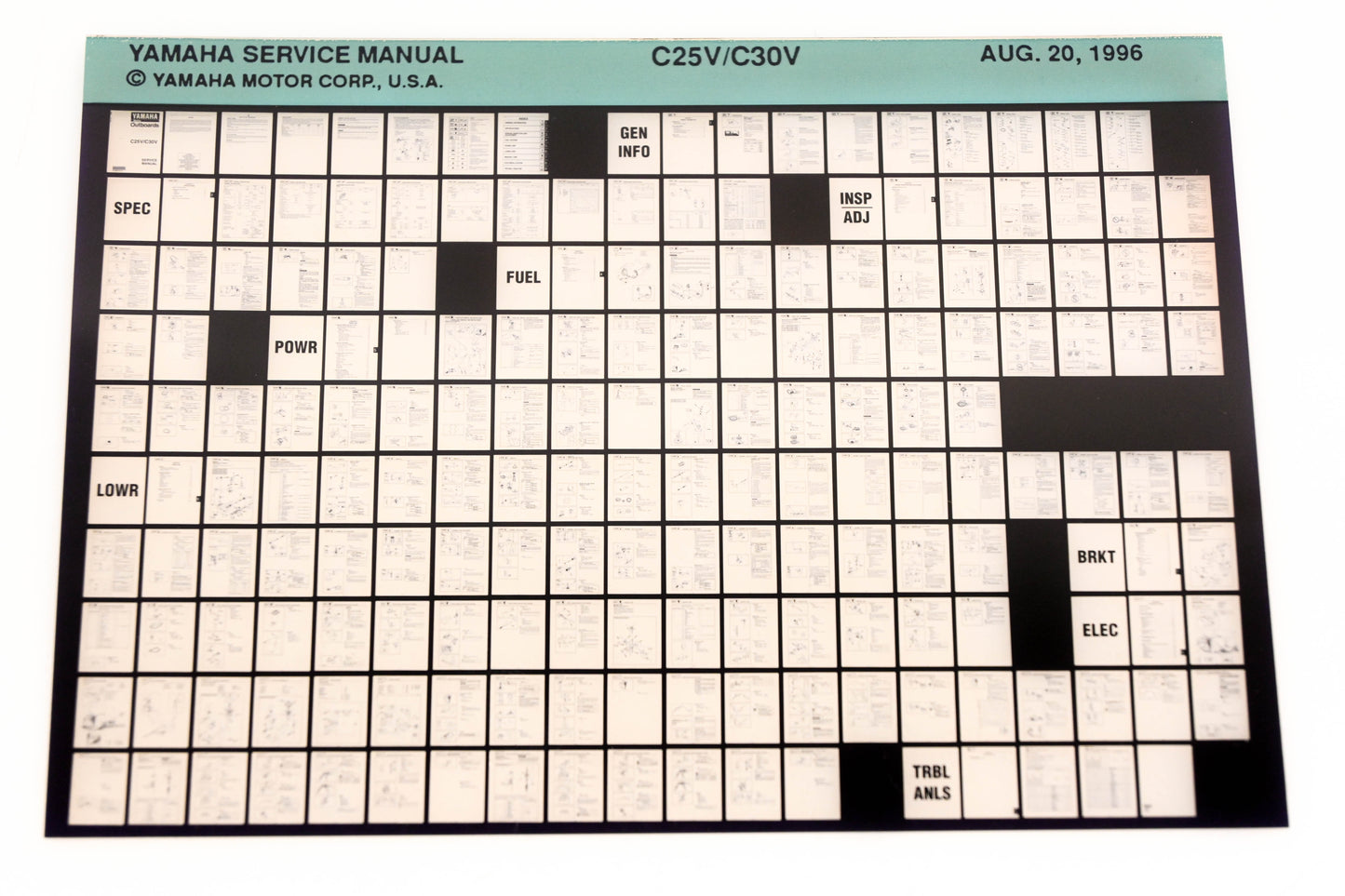 OEM Yamaha XM006-67 1996 C25V/C30V Service Manual Microfiche