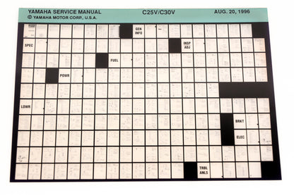 OEM Yamaha XM006-67 1996 C25V/C30V Service Manual Microfiche
