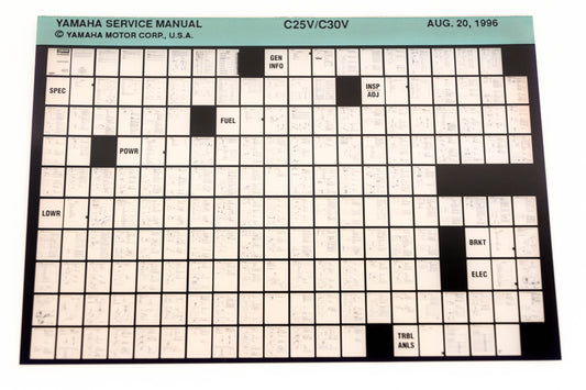 OEM Yamaha XM006-67 1996 C25V/C30V Service Manual Microfiche
