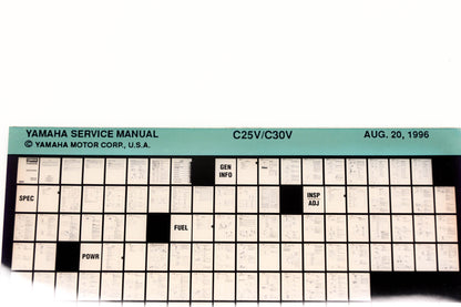 OEM Yamaha XM006-67 1996 C25V/C30V Service Manual Microfiche