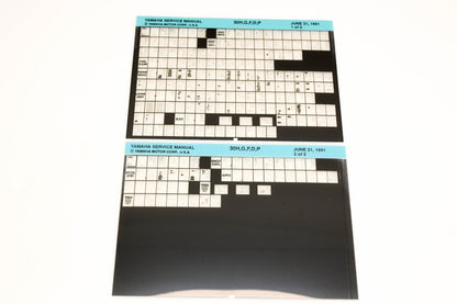 OEM Yamaha XM006-69 1991 30H,G,F,D,P Service Manual Microfiche Lot