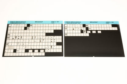 OEM Yamaha XM006-69 1991 30H,G,F,D,P Service Manual Microfiche Lot