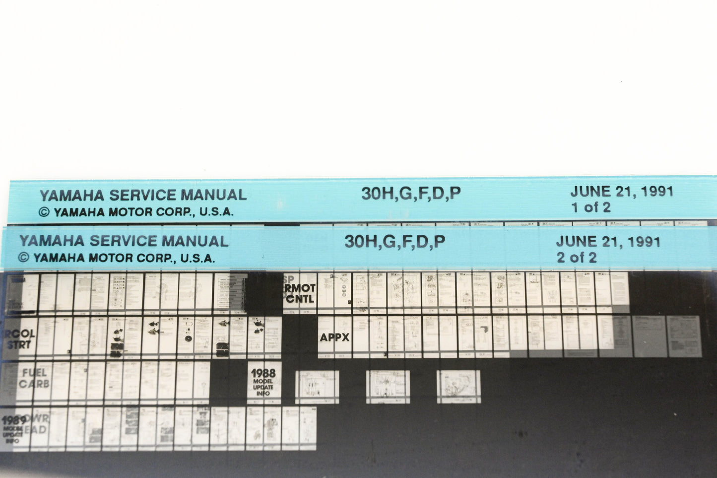OEM Yamaha XM006-69 1991 30H,G,F,D,P Service Manual Microfiche Lot