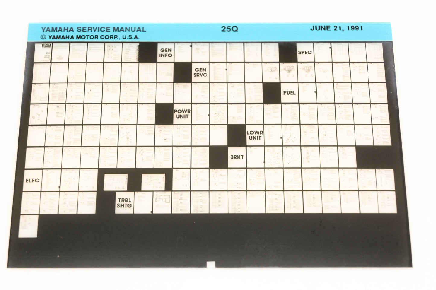 OEM Yamaha XM006-74 1991 25Q Service Manual Microfiche
