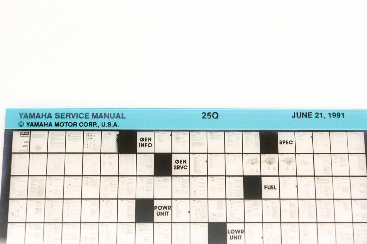 OEM Yamaha XM006-74 1991 25Q Service Manual Microfiche