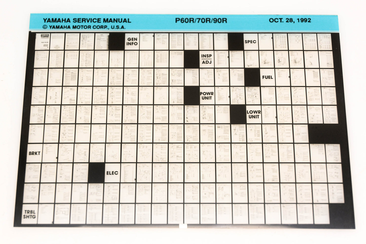 OEM Yamaha XM006-75 1992 P60R/70R/90R Service Manual Microfiche
